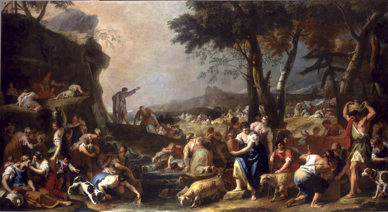 Mózes vizet bocsát ki a sziklából, 1725-26 alkotó: Sebastiano Ricci