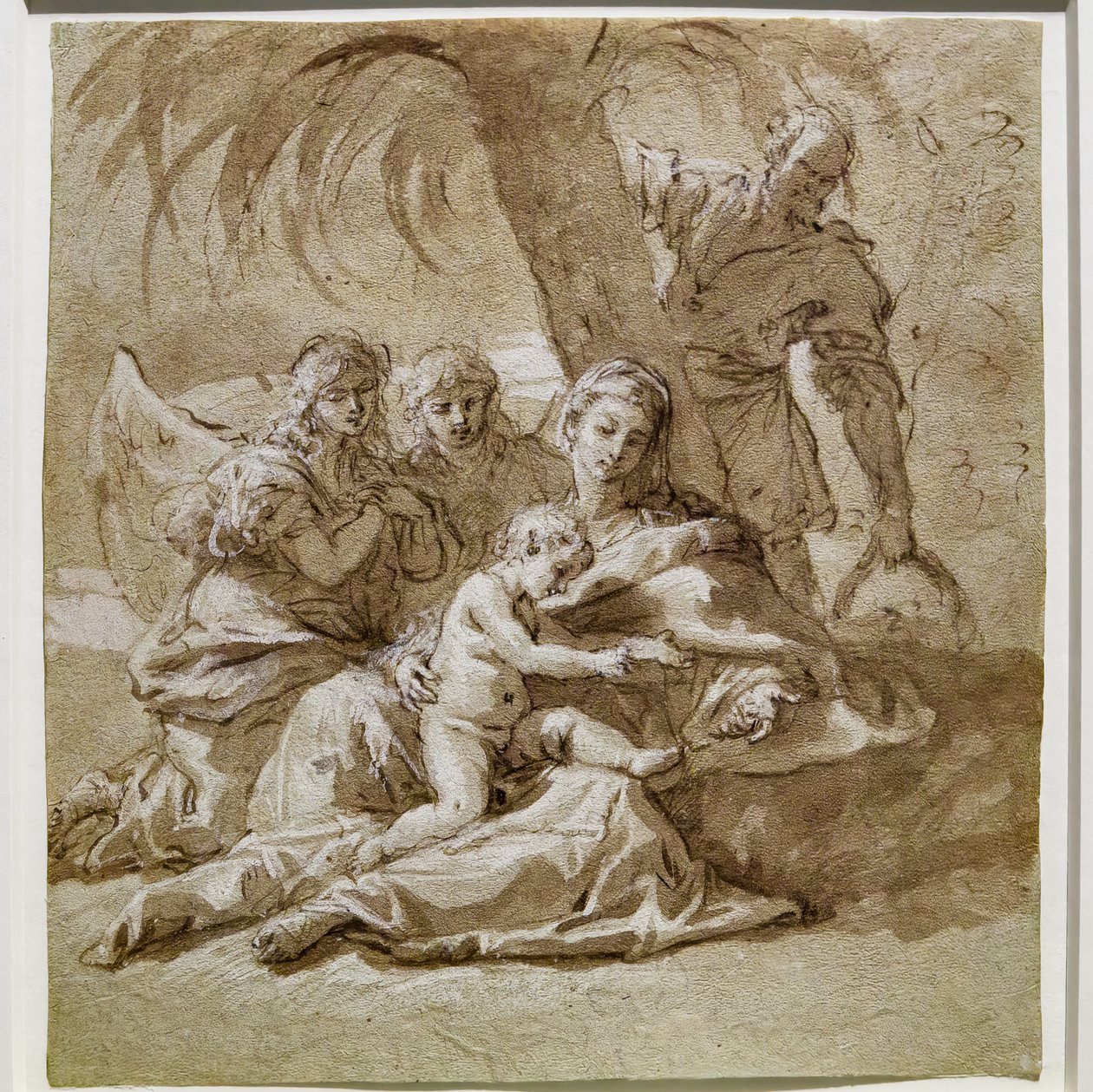 Pihenjen az egyiptomi repülés közben alkotó: Sebastiano Ricci