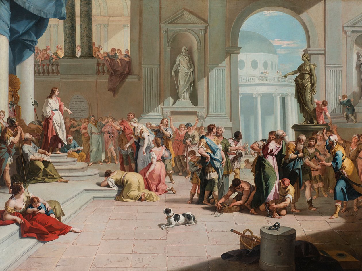 Susanna felszabadítása Danieltől. alkotó: Sebastiano Ricci