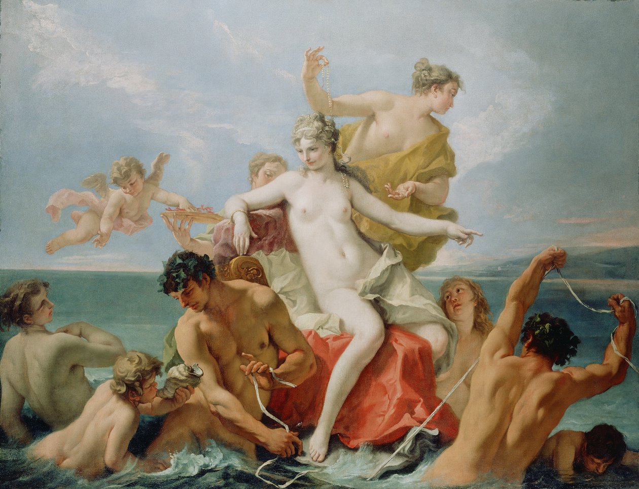 A Tengeri Vénusz diadala, 1713 körül (olaj, vászon) alkotó: Sebastiano Ricci