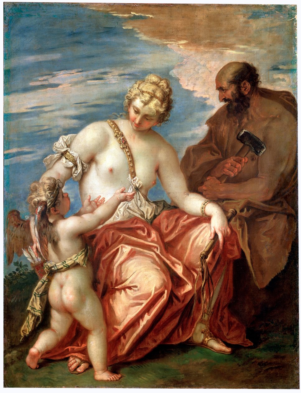 Vénusz, Vulkán és Ámor, 1700-as évek alkotó: Sebastiano Ricci