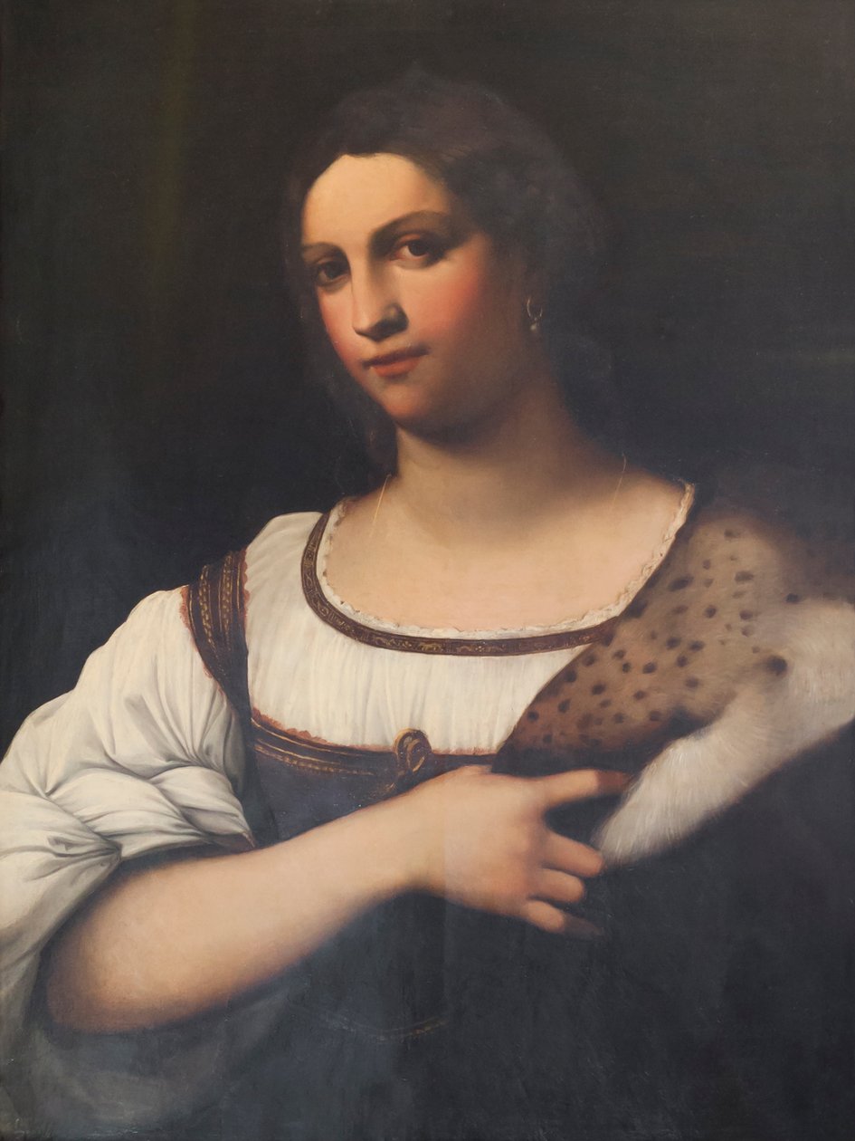Női portré vagy Fornarina (olaj, panel) alkotó: Sebastiano del (c.1485 1547) Piombo