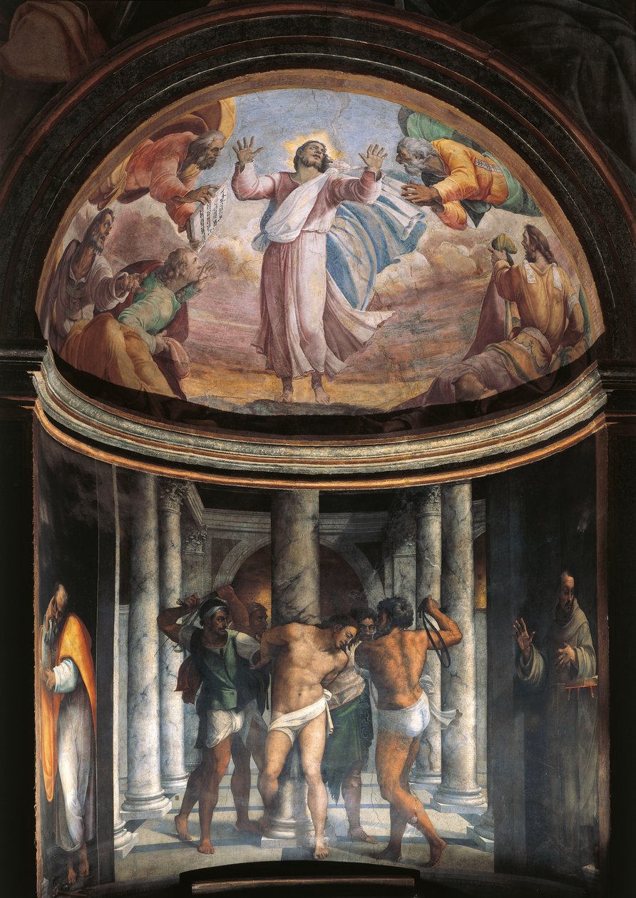 Krisztus korbácsolása (freskó) alkotó: Sebastiano del (c.1485 1547) Piombo