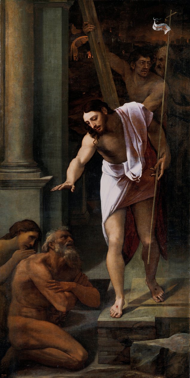 "" Christ aux limbes "" (Christ in Limbo) Peinture de Sebastiano del Piombo (1485-1547) 1516 Méret: 226x114 cm Prado Múzeum, Madrid alkotó: Sebastiano del (c.1485 1547) Piombo