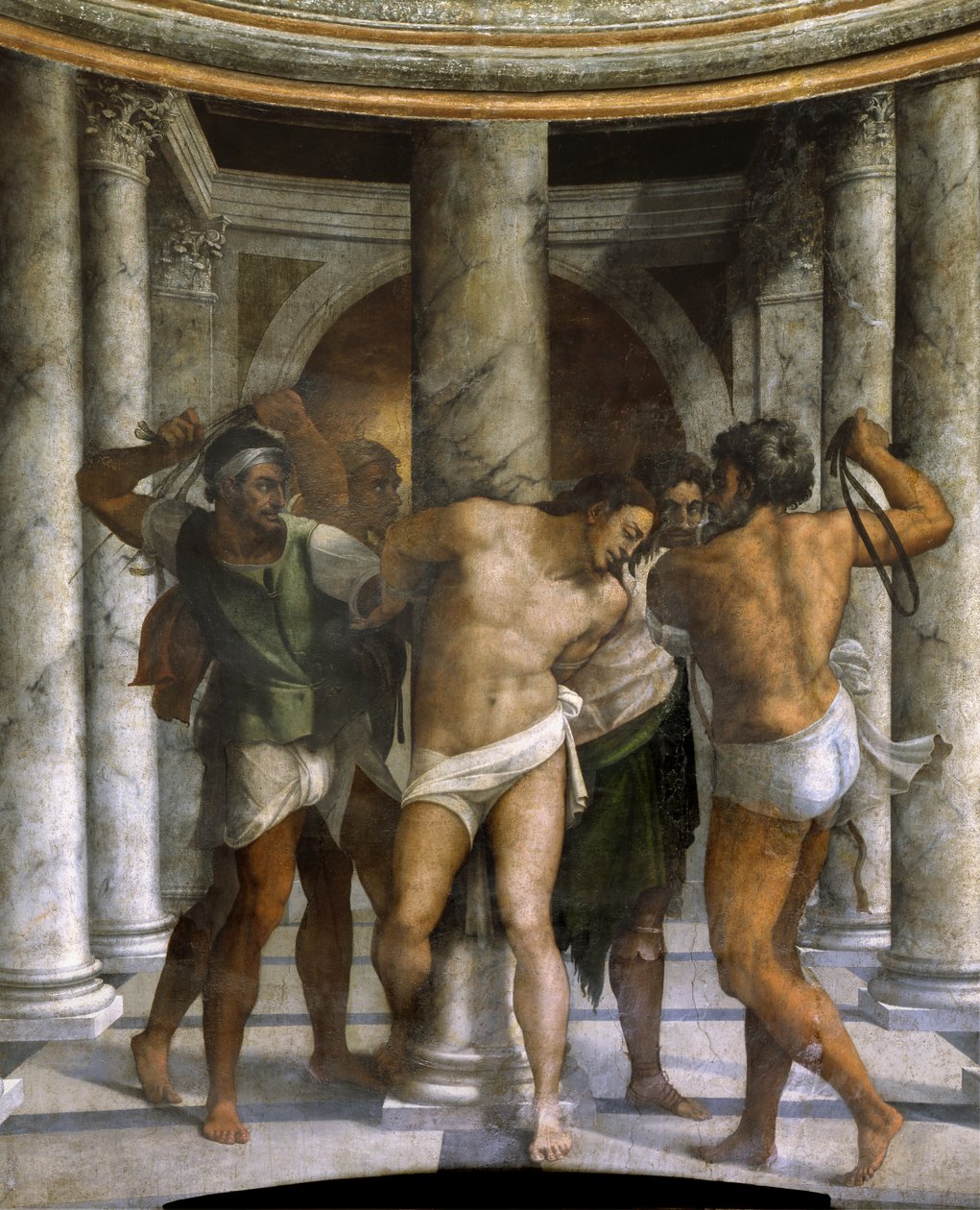 Korbácsolás alkotó: Sebastiano del (c.1485 1547) Piombo