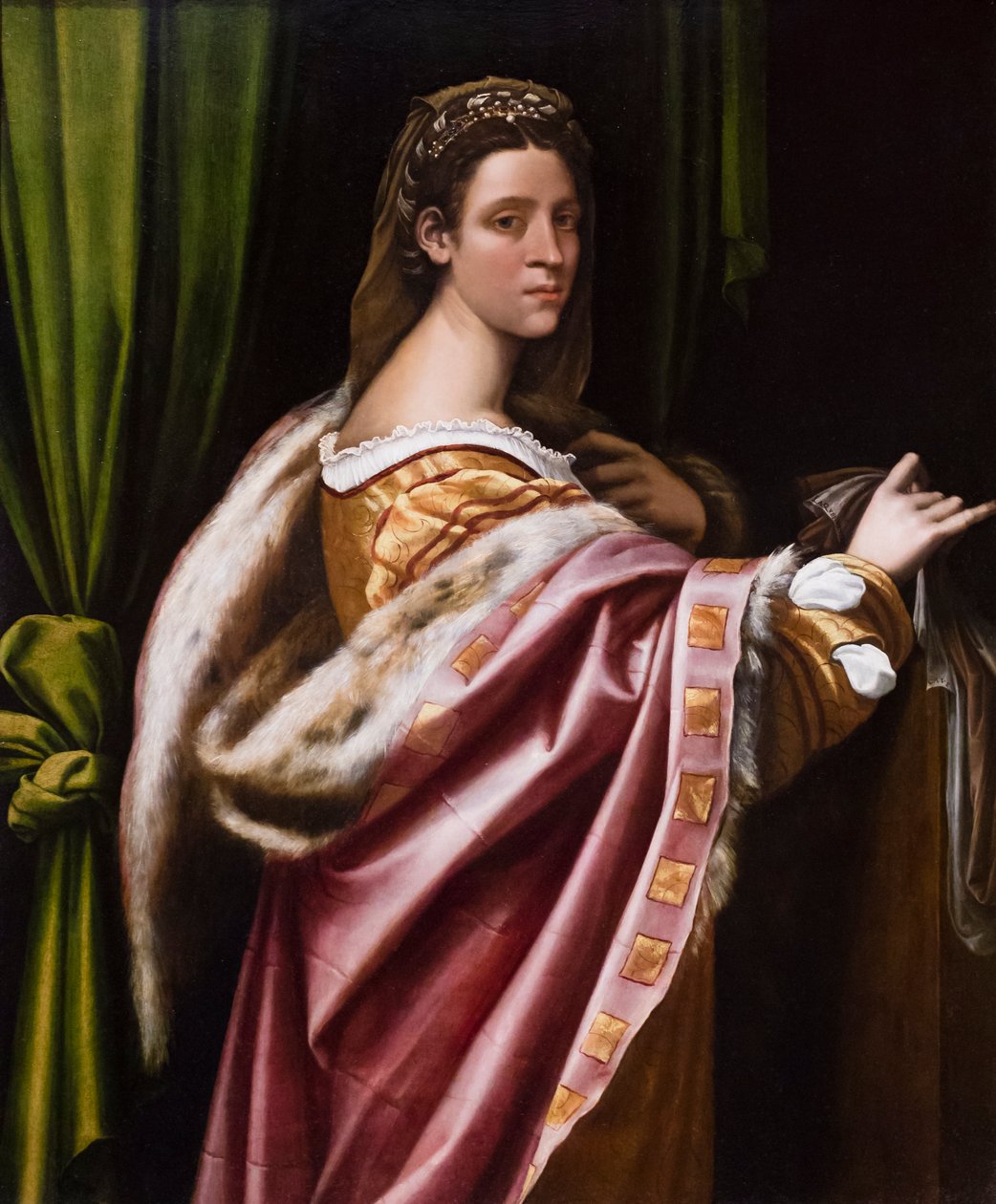 Hölgy portréja, 1520-as évek közepe (olaj, fa) alkotó: Sebastiano del (c.1485 1547) Piombo