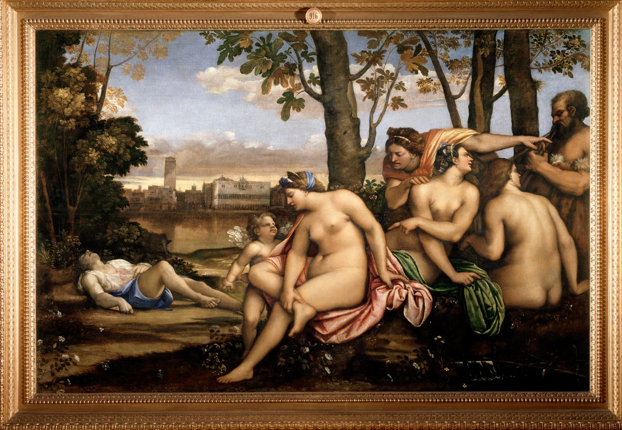 Adonis halála - olaj, vászon alkotó: Sebastiano del (c.1485 1547) Piombo