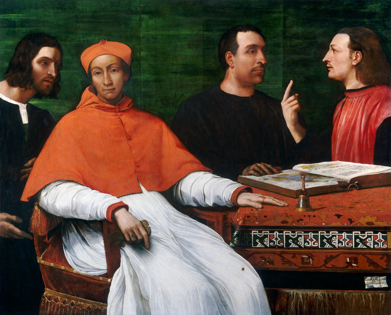 Bandinello Sauli bíboros, titkára és két geográfus, 1516 alkotó: Sebastiano del Piombo