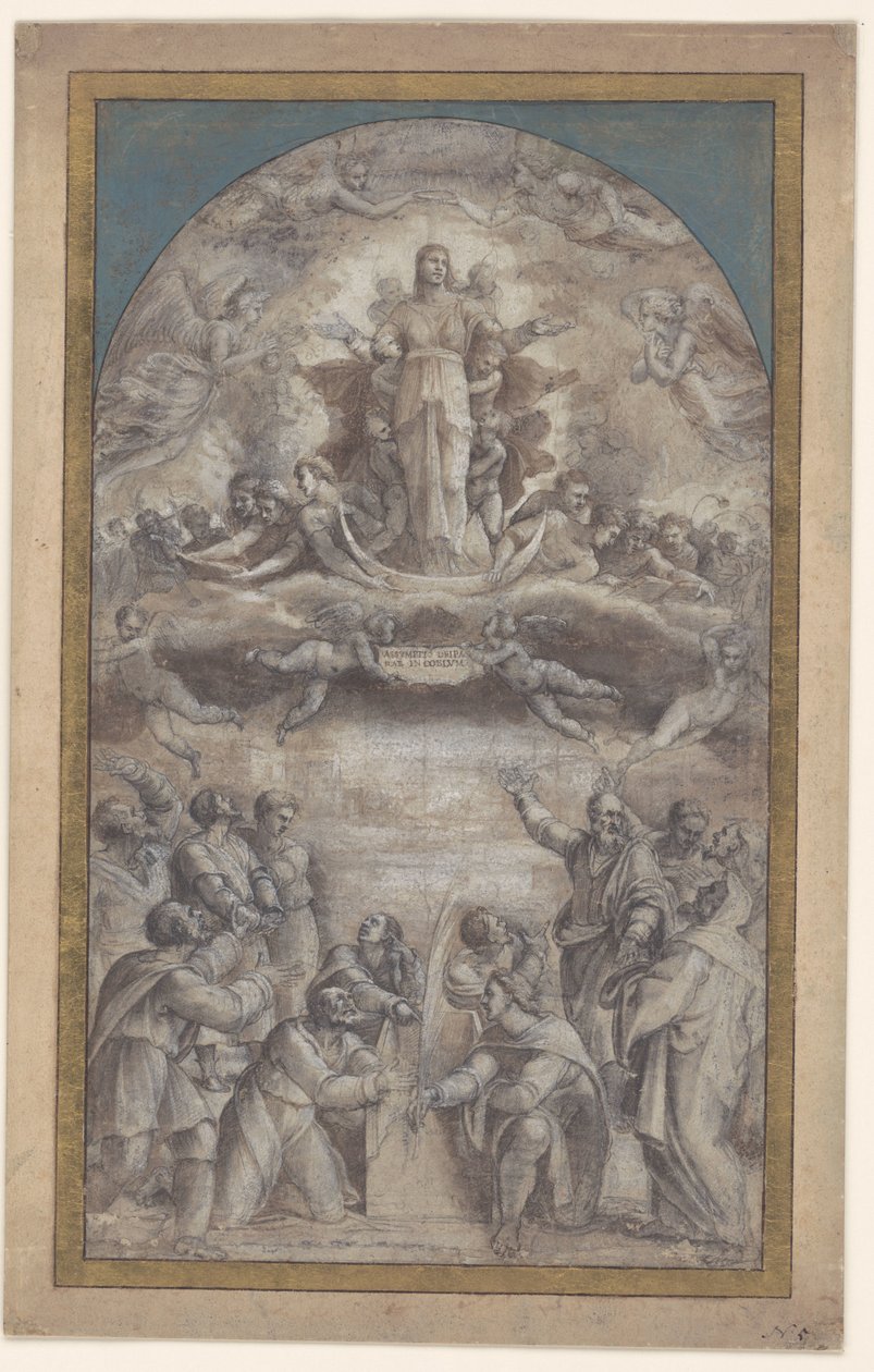 Mária mennybemenetele alkotó: Sebastiano del Piombo