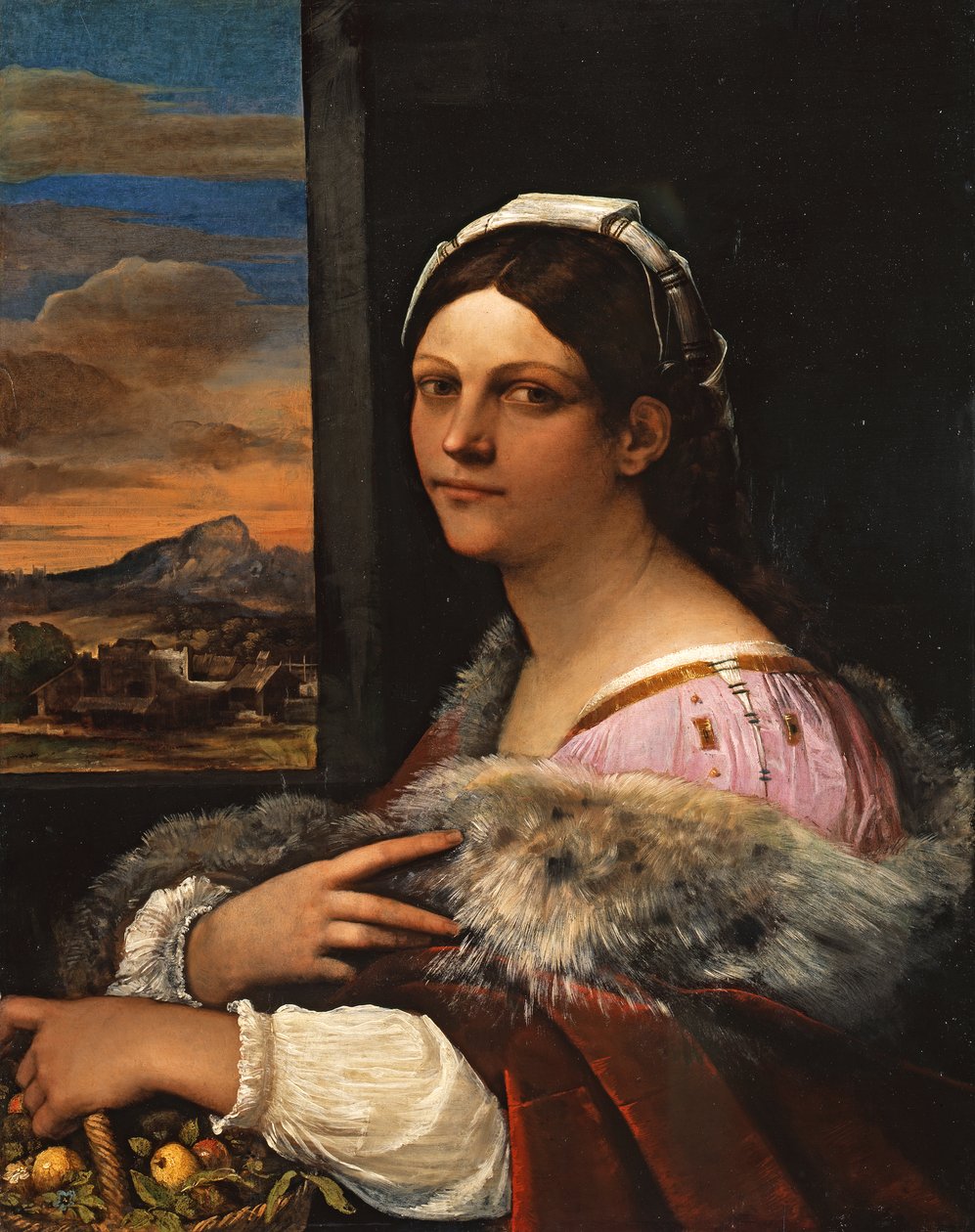 Egy fiatal római nő portréja alkotó: Sebastiano del Piombo