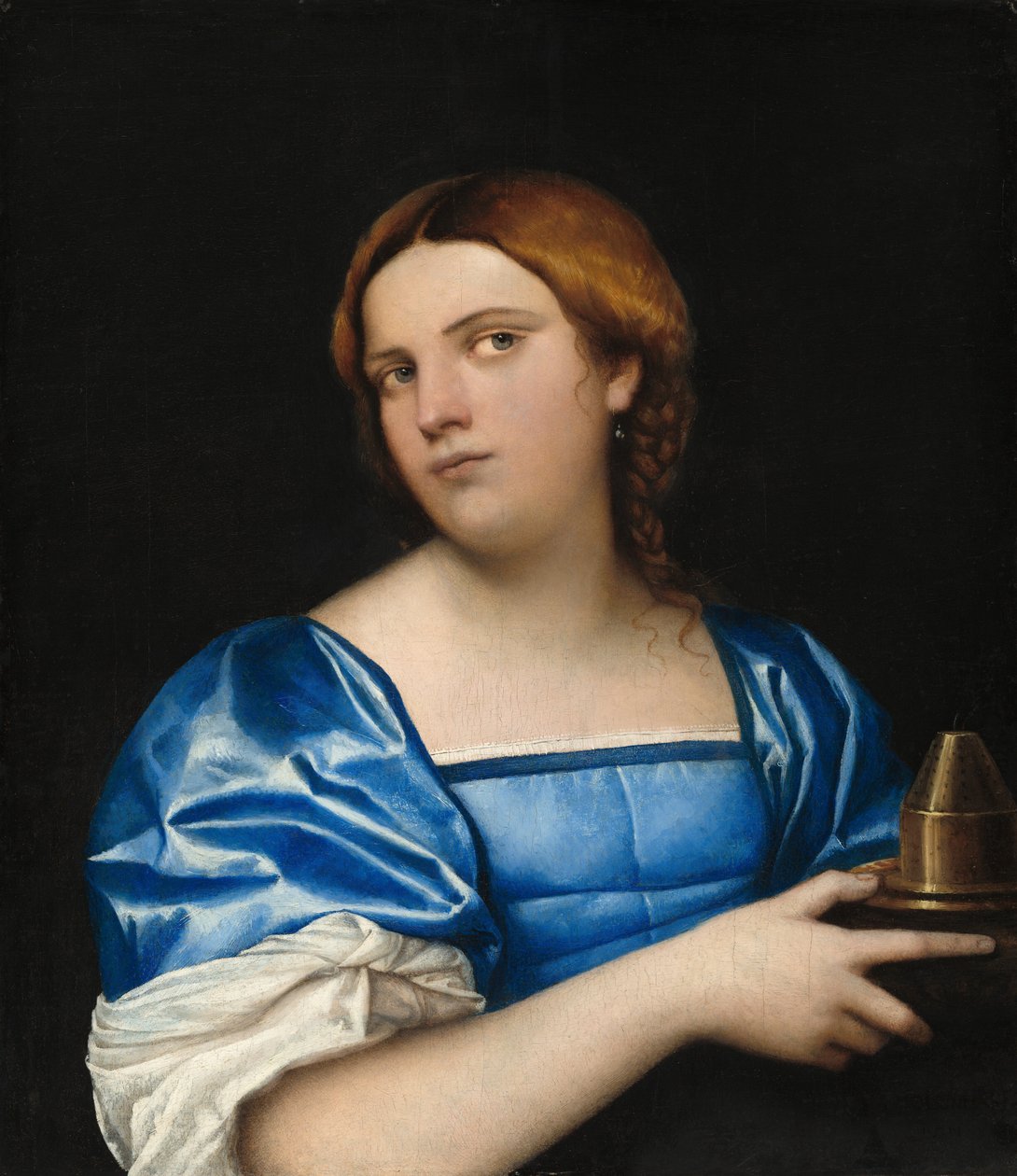Portré egy fiatal nőről, mint bölcs szűzről alkotó: Sebastiano del Piombo