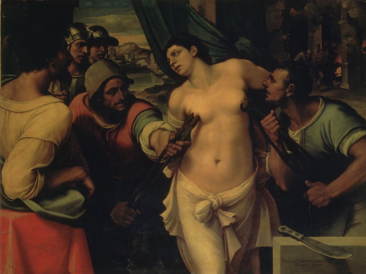 Szent Agatha vértanúsága, 1520 alkotó: Sebastiano del Piombo