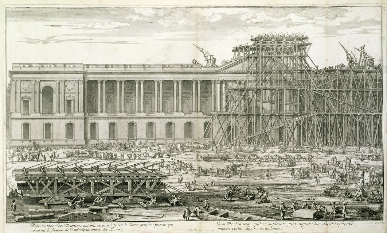 A Louvre főbejáratának épülete, Párizs alkotó: Sebastien I Le Clerc