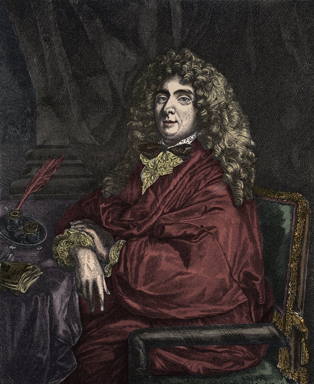 Jean-Baptiste Poquelin dit Moliere portréja (Jean Baptiste Poquelin alkotó: Sébastien Bourdon
