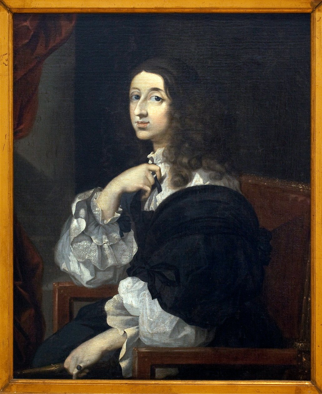 Velúr Krisztina királynő portréja (Vasa Kristina alkotó: Sébastien Bourdon