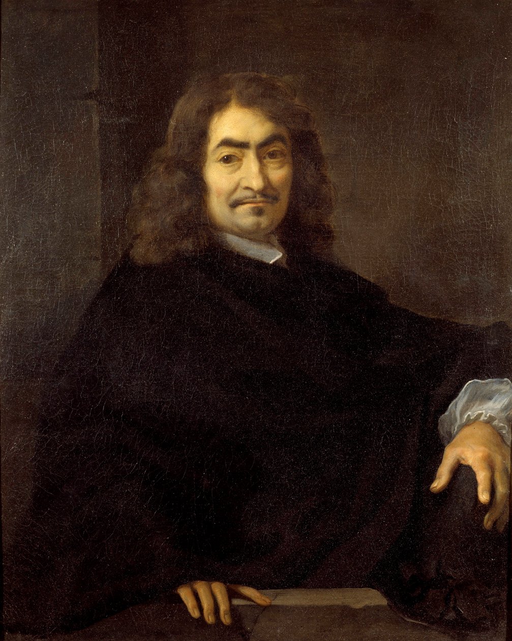 Rene Descartes filozófus feltételezett portréja (1596-1650) Sebastien Bourdon (1616-1671) festménye, 17. század V. 0,88x0,71 m alkotó: Sébastien Bourdon