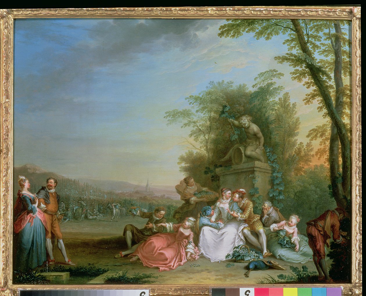 Szőlőszüret, 1750 körül (tábla) (párja 87638) alkotó: Sebastien II Le Clerc