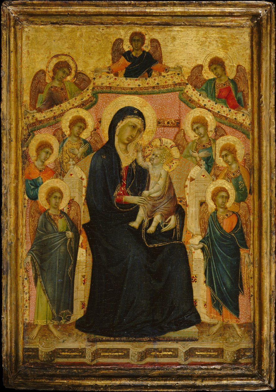 Madonna és gyermek kilenc angyallal, kb. 1315. alkotó: Segna di Buonaventura