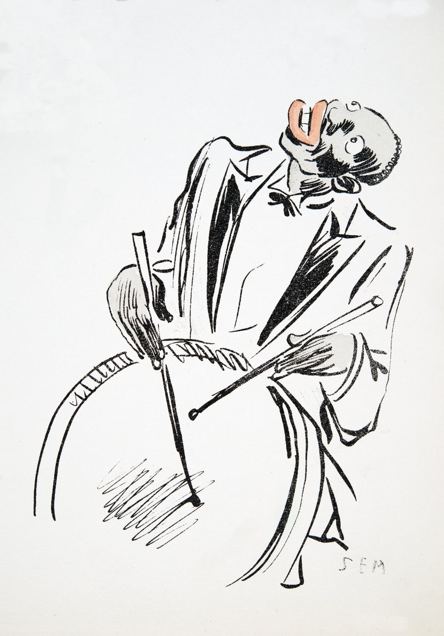 Dobos, a White Bottomsból, kocsmából. 1927 (színes blokknyomat) alkotó: Sem
