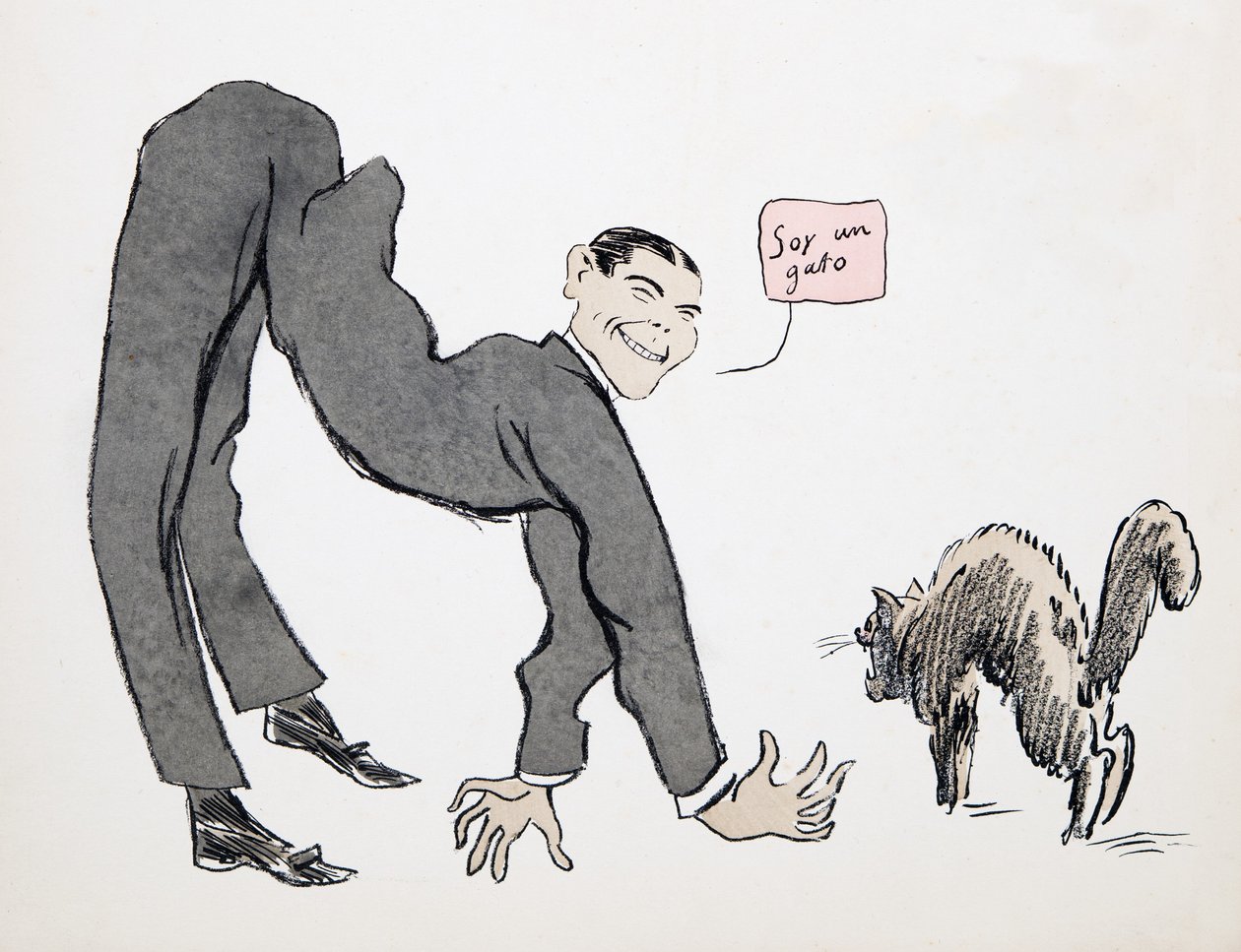 Macska vagyok, a White Bottoms kocsmából. 1927 (színes blokknyomat) alkotó: Sem