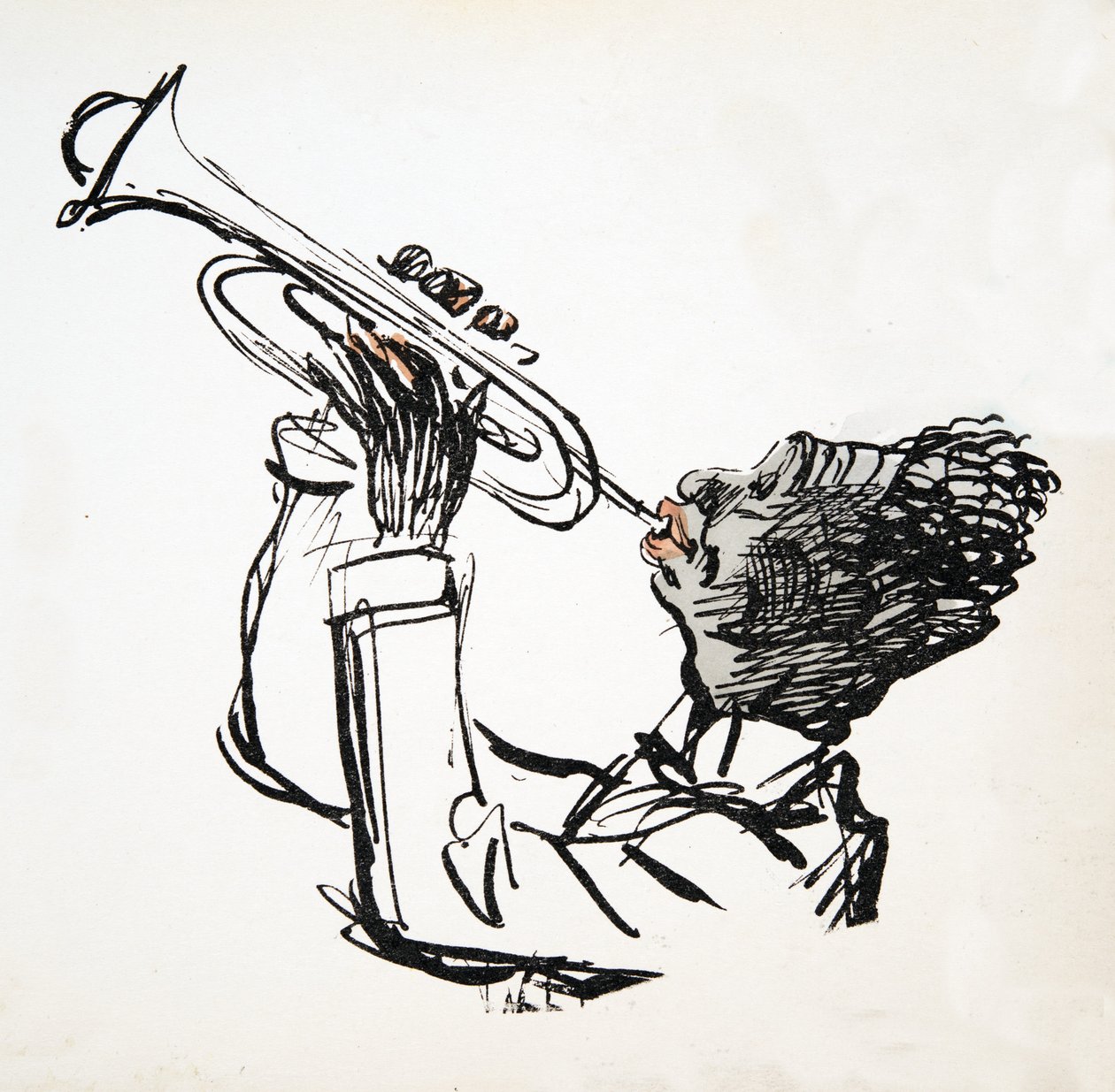 Trombitás, a White Bottoms, kocsma. 1927 (színes blokknyomat) alkotó: Sem