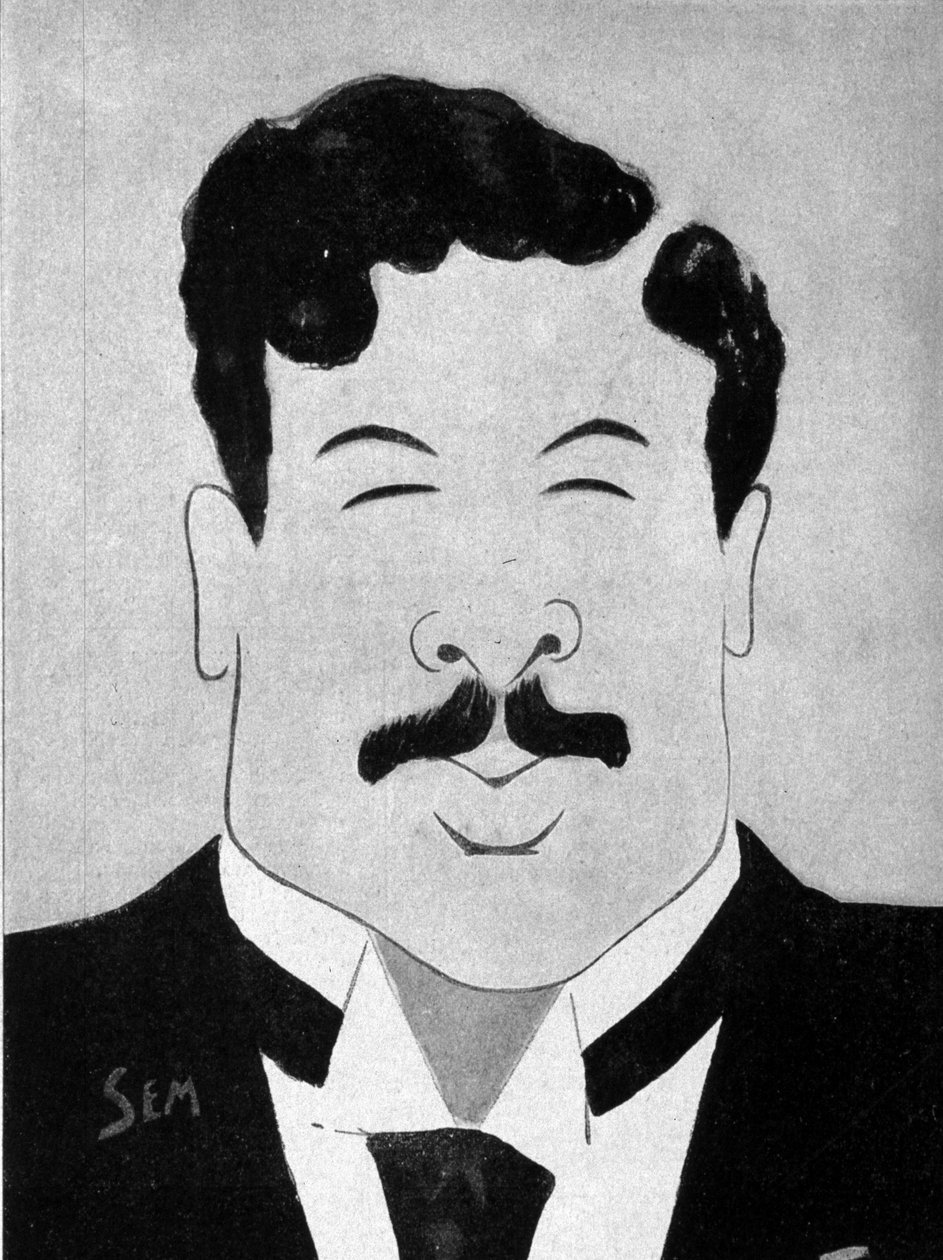 Maurice Donnay (1859 - 1945) drámaíró rajzfilmje, Sem (1863 - 1934). alkotó: Sem
