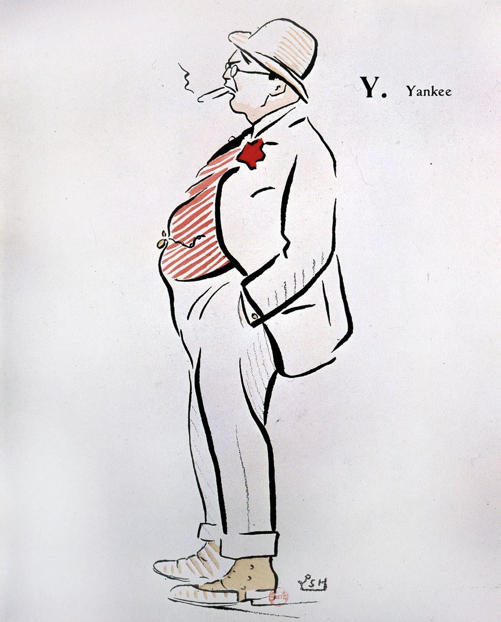 Amerikai rajzfilm „” Sem ábécéjében”” (1863 - 1934), Y, mint Yankee, n.d., 20. század. alkotó: Sem