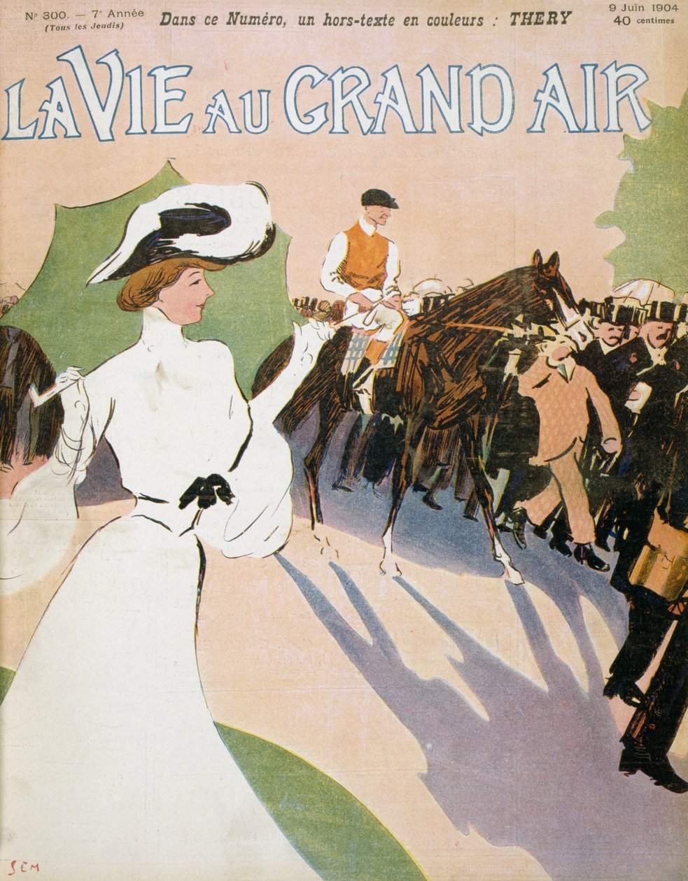 A "La vie au Grand Air" francia lóversenymagazin 1904 alkotó: Sem (1863 1934)