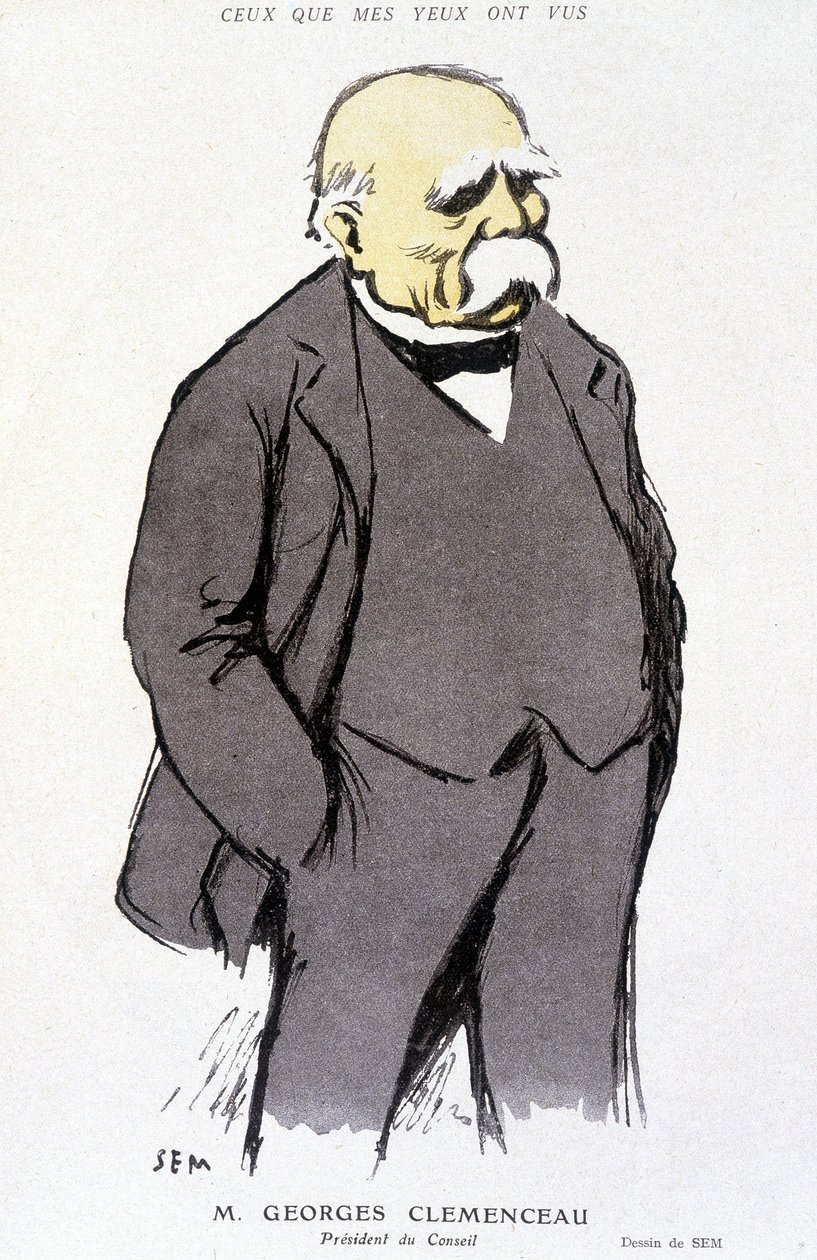 Georges Clémenceau portréja - dess. Sem (1863 - 1934), „Fantasio” vagy 1918.02.01. 265 alkotó: Sem