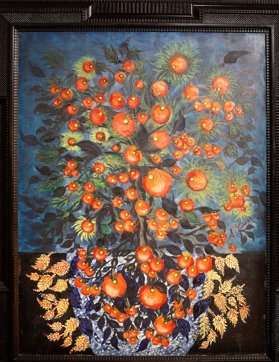 Alma és levelek 1928-30 (olaj, vászon) alkotó: Seraphine Louis