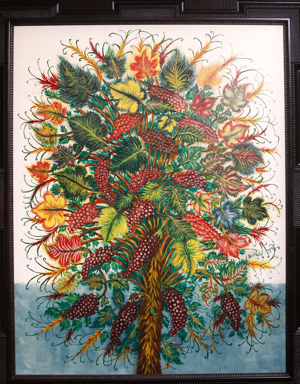 A szőlő, 1930 körül (olaj, vászon) alkotó: Seraphine Louis
