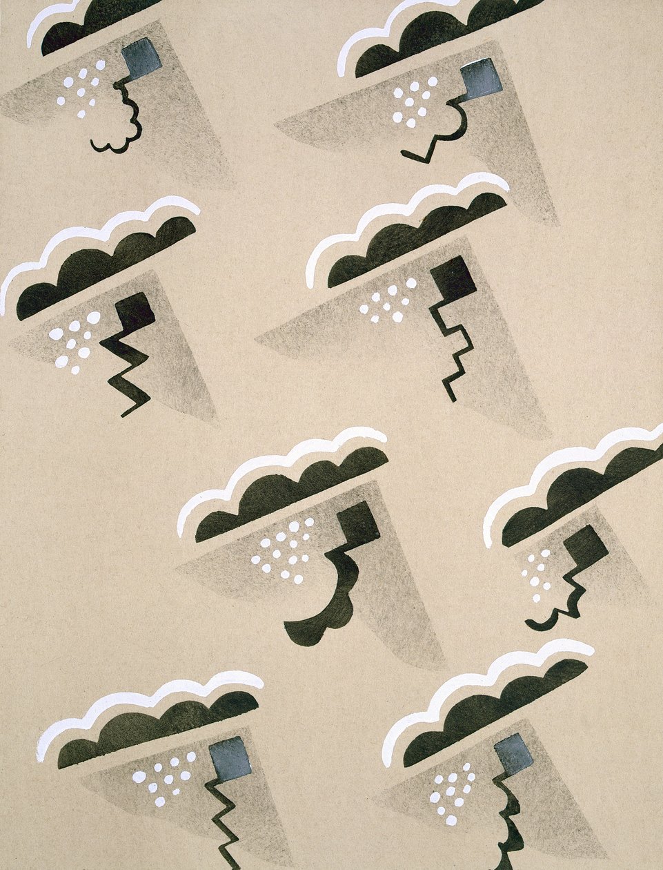 Tervezés a „Nouvelles Compositions Decoratives” cégtől, 1920-as évek vége (pochoir print) alkotó: Serge Gladky