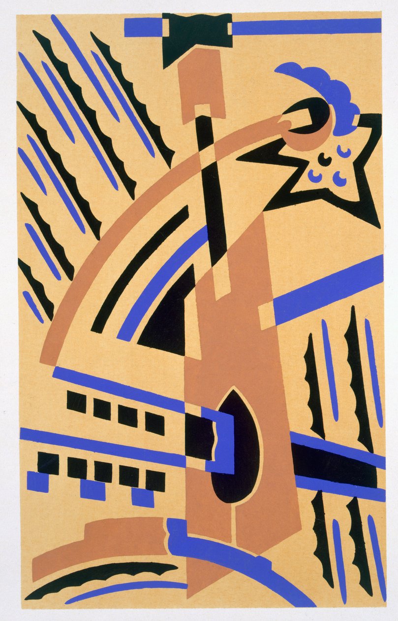 Tervezés a „Nouvelles Compositions Decoratives” cégtől, 1920-as évek vége (pochoir print) alkotó: Serge Gladky
