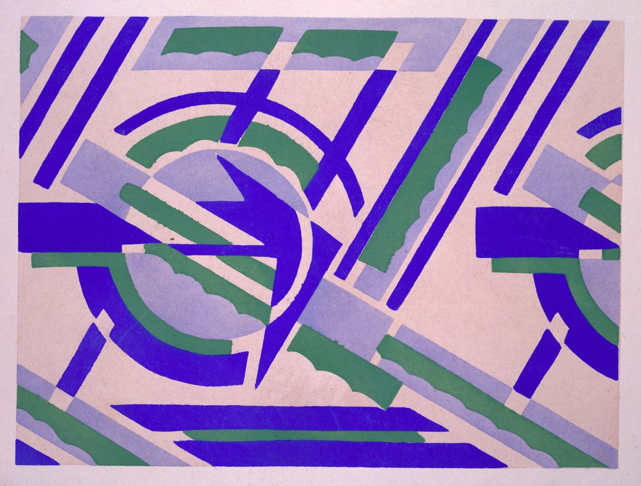 Tervezés az „Új dekoratív kompozíciókból”, 1920-as évek vége (pochoir print) alkotó: Serge Gladky