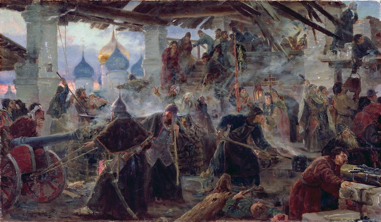 A Trinity Sergius-kolostor védelme Zagorszkban, 1892 alkotó: Sergei Dmitrievich Miloradovich