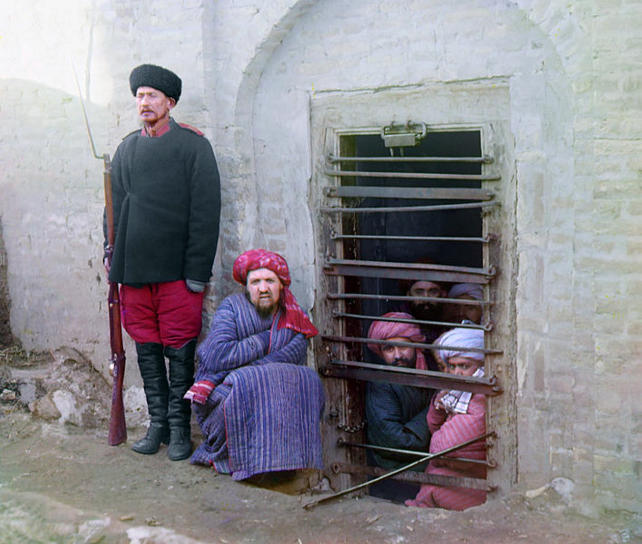 Egy hagyományos közép-ázsiai börtön, 1904 alkotó: Sergei Mikhailovich Prokudin Gorskii