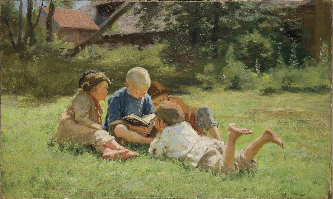 Gyermekek, 1890-es évek alkotó: Sergei Arsenevich Vinogradov