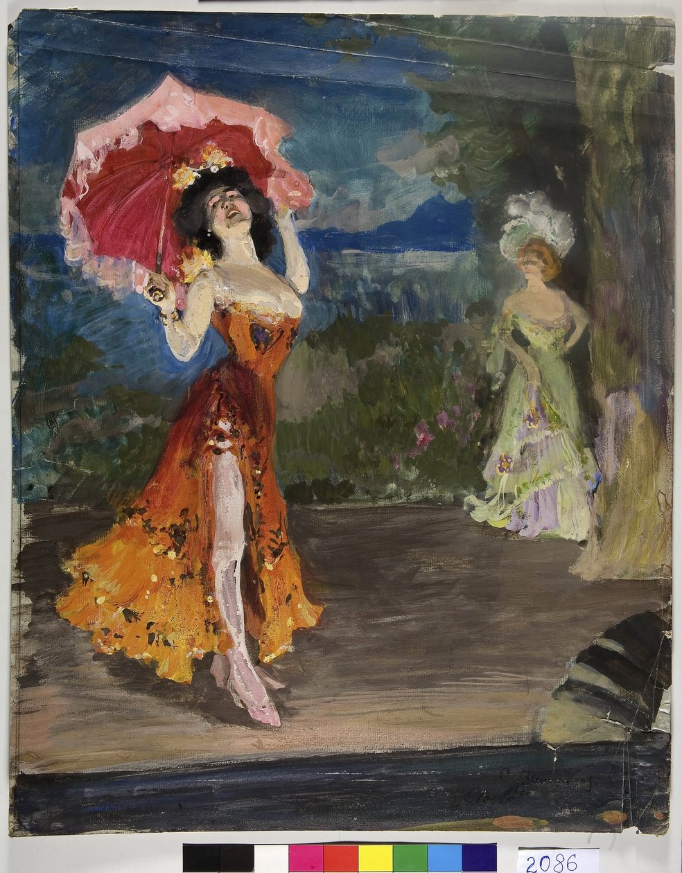 Táncos - Vinogradov, Szergej Arszenjevics (1869-1938) - 1900-as évek eleje - Tempera papíron - alkotó: Sergei Arsenevich Vinogradov