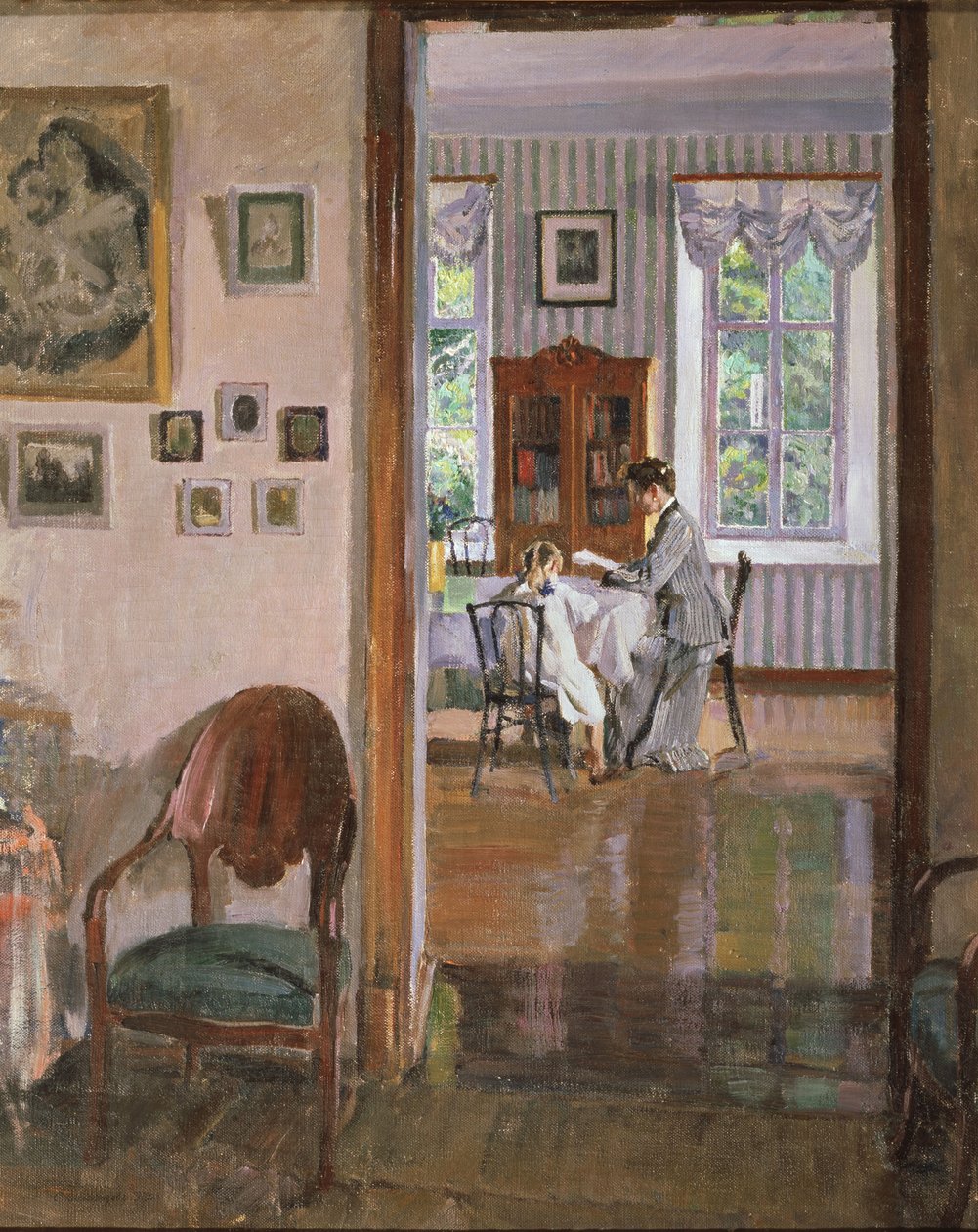 Egy házban, 1910 alkotó: Sergei Arsenevich Vinogradov