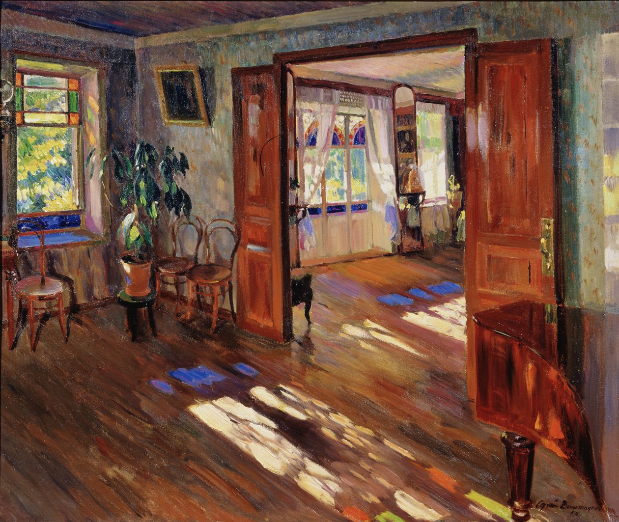 Egy házban, 1914 alkotó: Sergei Arsenevich Vinogradov