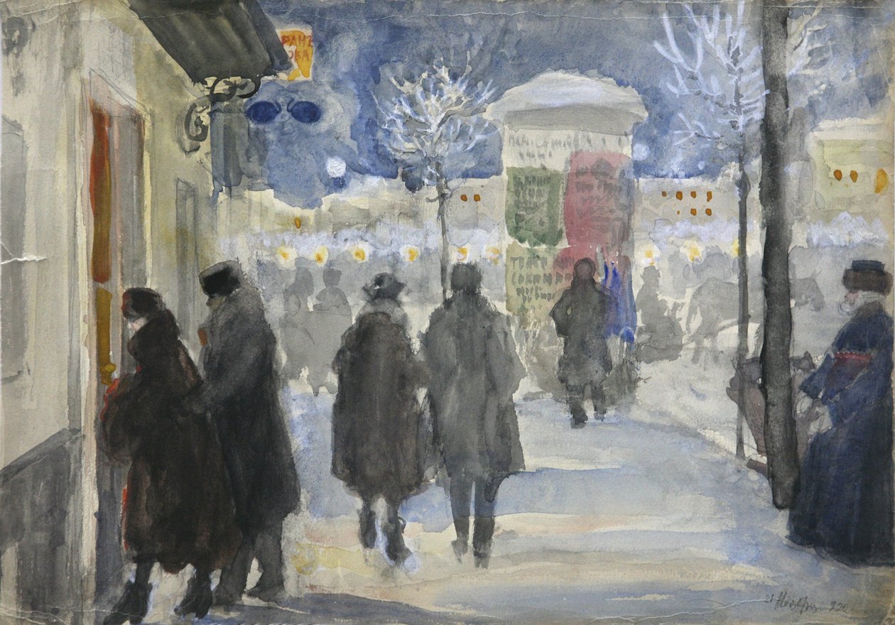 Moszkva utca, 1922 alkotó: Sergei Arsenevich Vinogradov