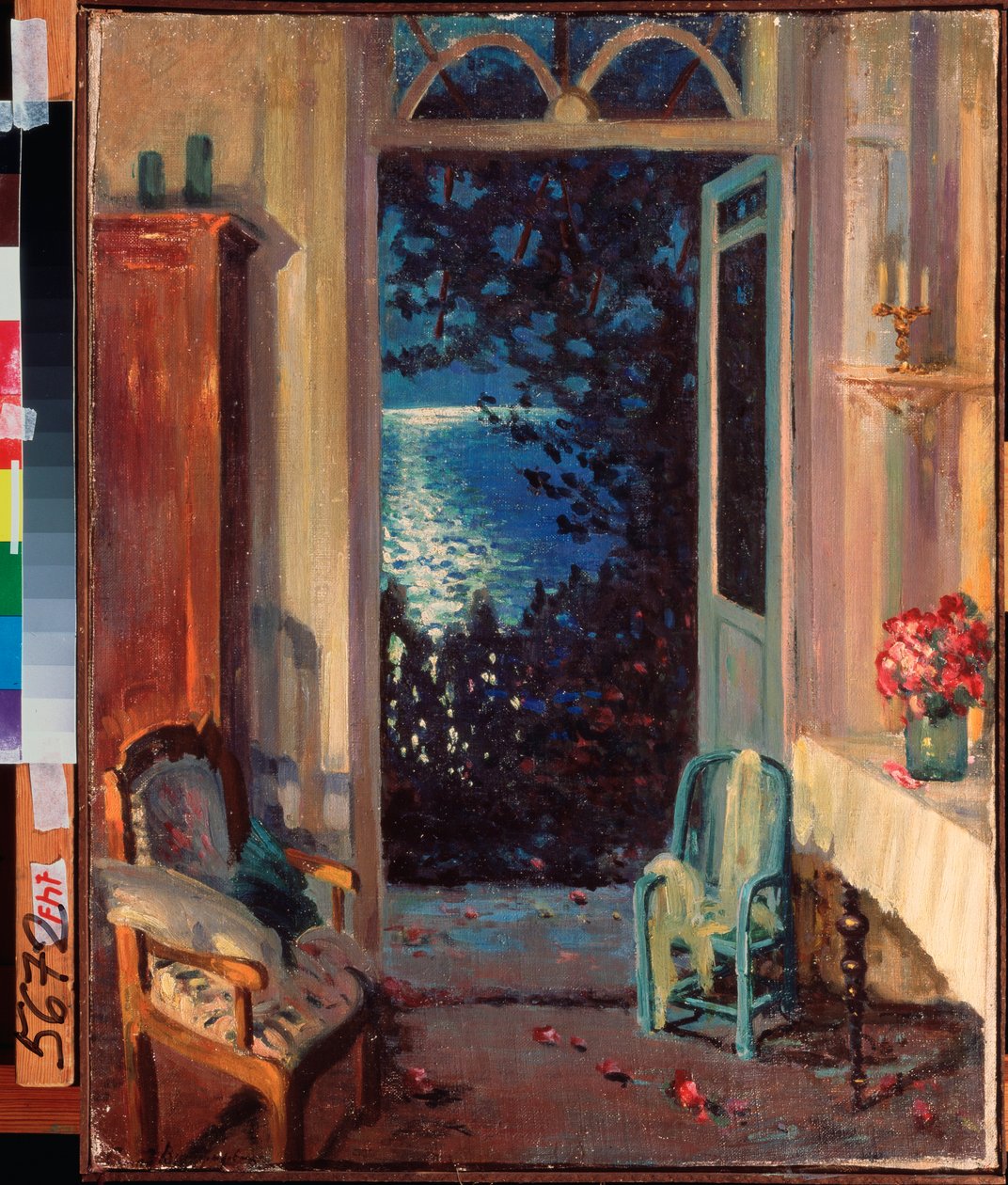 Déli éjszaka - Szergej Arszenjevics Vinogradov (1869-1938) festménye, olaj, vászon alkotó: Sergei Arsenevich Vinogradov
