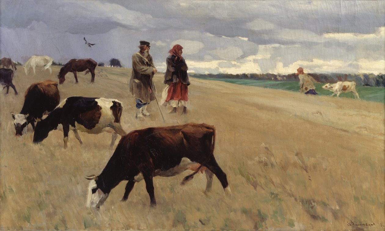 Tarlómezőn, 1896 alkotó: Sergei Arsenevich Vinogradov
