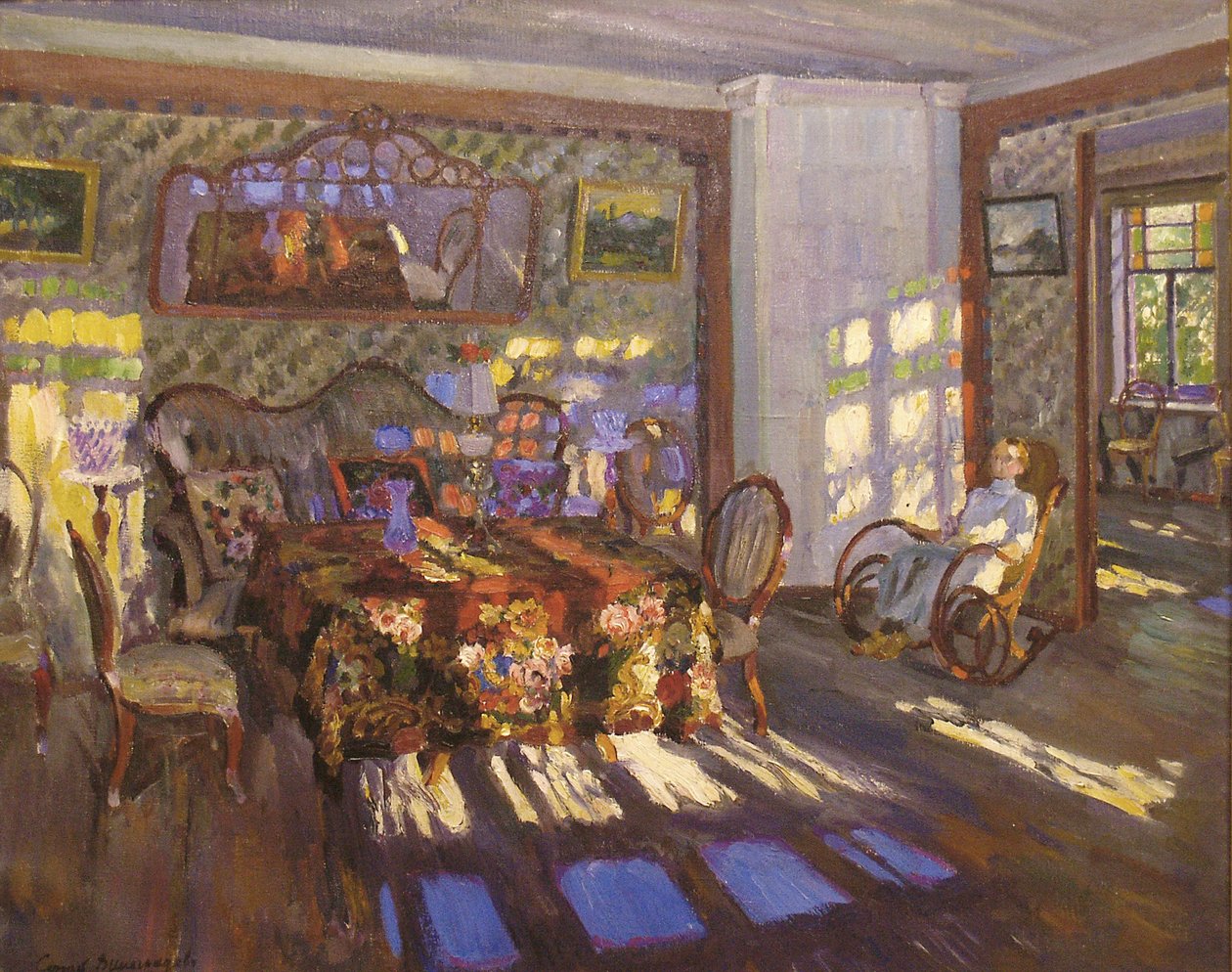 Napfény színes üvegablakon keresztül, 1916 alkotó: Sergei Arsenevich Vinogradov