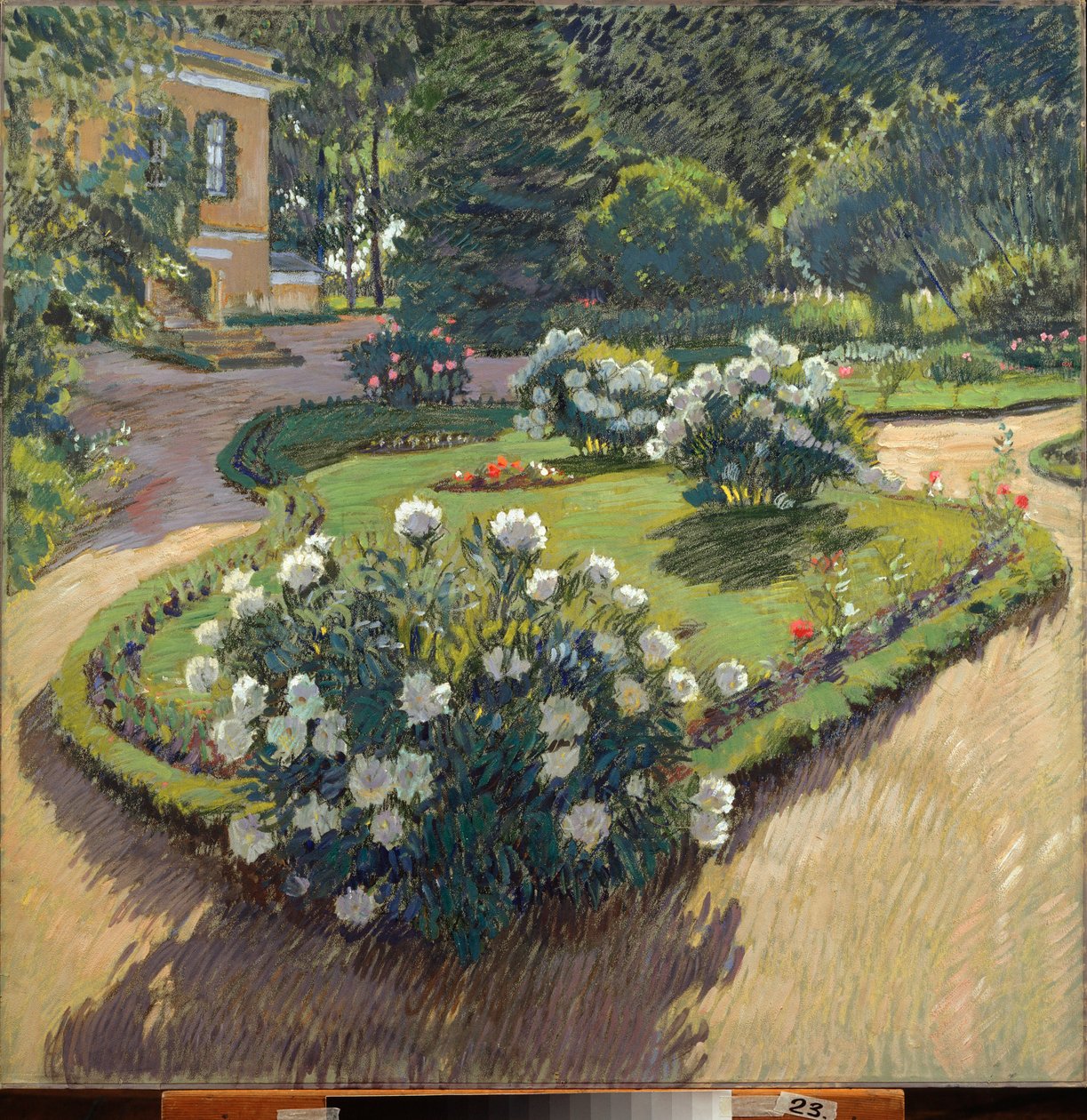 Un jardin (Egy kert) – Szergej Arszenjevics Vinogradov (1869-1938) munkája, gouache és pasztell papíron alkotó: Sergei Arsenevich Vinogradov