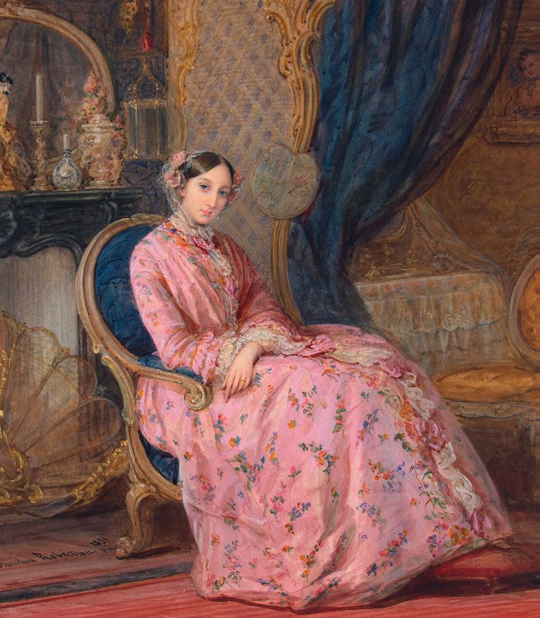 Mária Nyikolajevna orosz nagyhercegnő portréja, a 19. század közepe. alkotó: Sergei Ivanovich Gribkov
