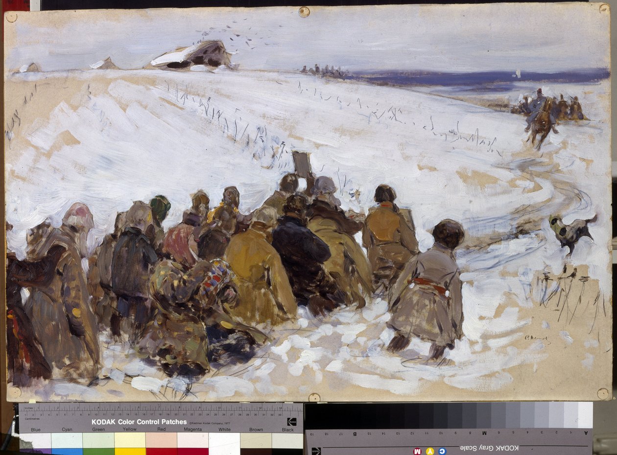 Büntető expedíció. Szergej Vasziljevics Ivanov (1864-1910) festménye. Olaj, karton. Moszkva, Állami Tretyakov Galéria. alkotó: Sergei Ivanovich Gribkov
