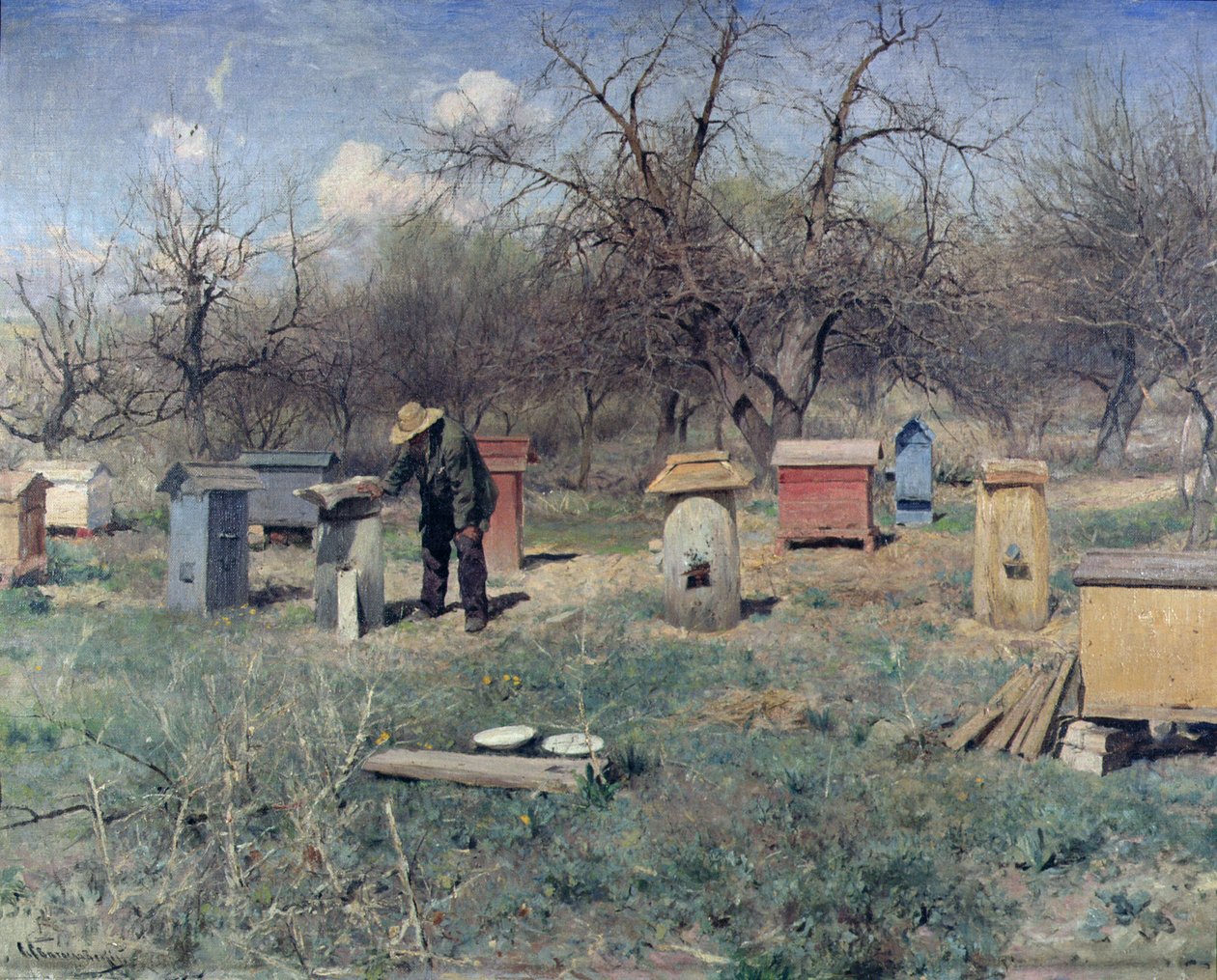 Egy tavaszi nap vagy méhkasok, 1899 alkotó: Sergei Ivanovich Svetoslavsky