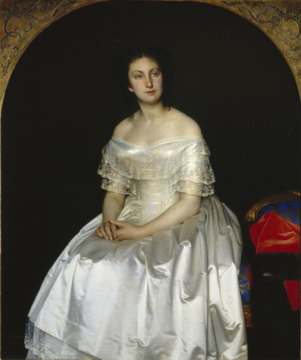 Maria Vasziljevna Voroncova hercegnő portréja 1819-1894, 1851 alkotó: Sergei Konstantinovich Zaryanko