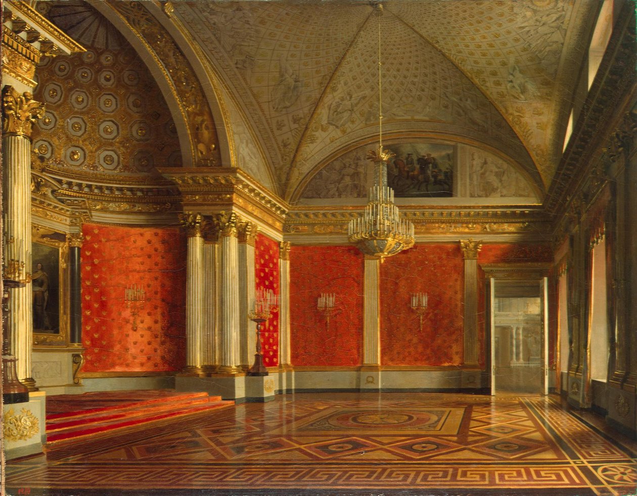 A Téli Palota kis trónterme, 1837 alkotó: Sergei Konstantinovich Zaryanko